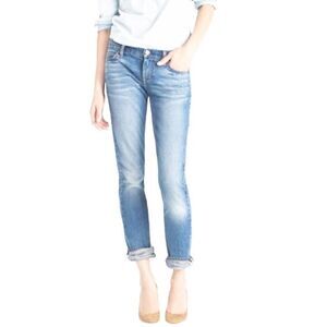 J.Crew Matchstick Jeans, distressed medium wash.